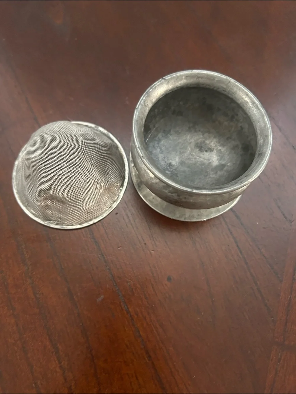Vintage 1930s W & Co Homeland English Pewter Handcrafted Tea Strainer – Sheffie